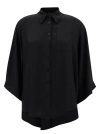 Federica Tosi Drop-shoulder Fit Long Sleeved Shirt In Black