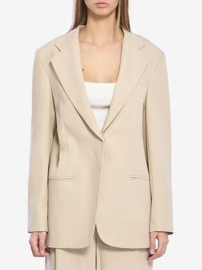 Federica Tosi Oversized Blazer In Neutral