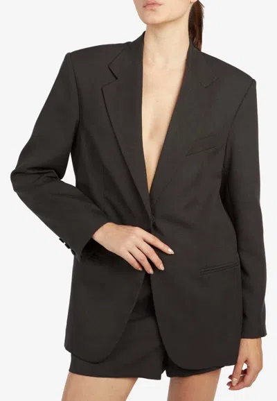 Federica Tosi Oversized Buttoned Blazer In Black