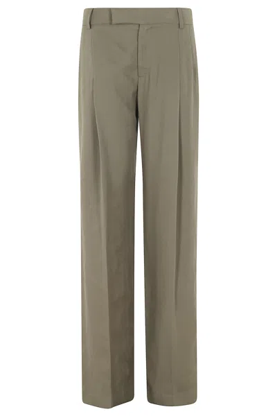 Federica Tosi Pantalone 1p Classic In Canvas In Green