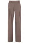 Federica Tosi Pleated-front Trousers In Brown