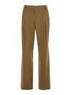 Federica Tosi Pleated-front Tailored Trousers In Brown