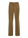 Federica Tosi Pleated-front Tailored Trousers In Sand