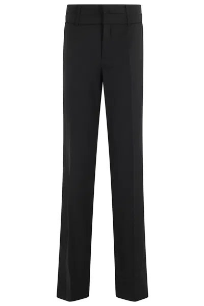 Federica Tosi Pantalone Doppiocinto Frescolana In Black