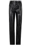 Federica Tosi Black Leather Effect Pants In Black