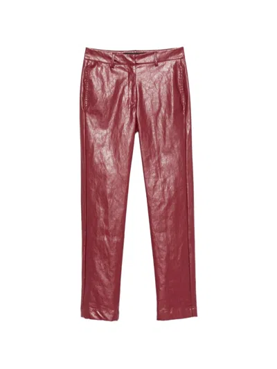 Federica Tosi Pants With Pocket And Belt Loop In Red