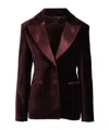 Federica Tosi Giacca Paralume Velluto Pontoglio Jackets Bordeaux In Burgundy