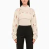 Federica Tosi Cropped Turtleneck Sweater With Cut-out Details
