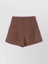 Federica Tosi Tailored Pleated Shorts With Belt Loops