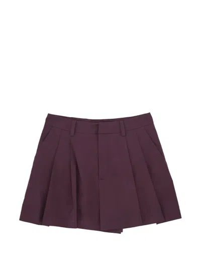 Federica Tosi Pleated Shorts In Brown