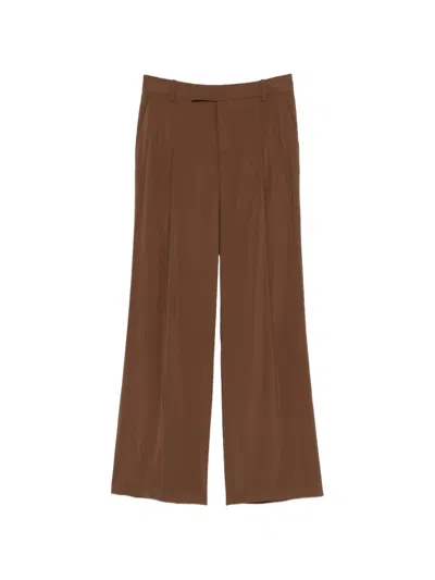 Federica Tosi Pleated Trousers In Brown