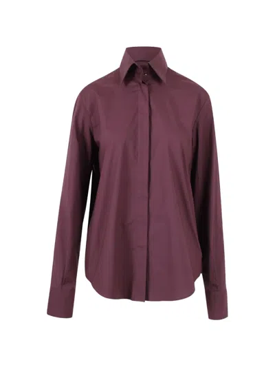 Federica Tosi Point-collar Long-sleeves Shirt In Purple