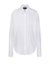 Federica Tosi White Shirt With Pointed Collar And Metallic Details On The Cuffs