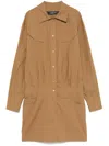 Federica Tosi Poplin Midi Dress In Brown