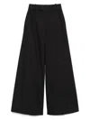 Federica Tosi Wide Leg Poplin Pants With Back And Side Pockets