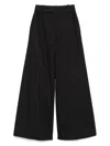 Federica Tosi Wide Leg Poplin Pants With Back And Side Pockets