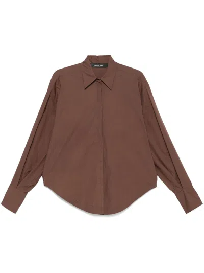 Federica Tosi Poplin Shirt In Brown