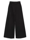 Federica Tosi Wide Leg Poplin Pants With Back And Side Pockets