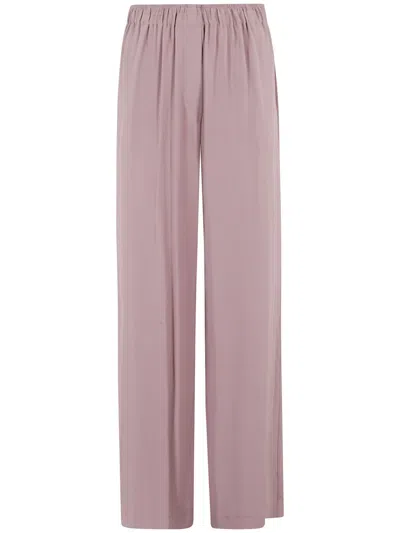 Federica Tosi Straight Leg Trousers With Pleated Design In Pink