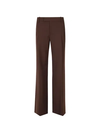 Federica Tosi Pressed-crease Straight-leg Trousers In Black