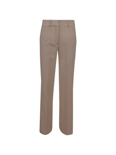 Federica Tosi Pressed-crease Tailored Trousers In Brown