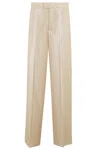 Federica Tosi Raffia Sequins Trousers In Brown