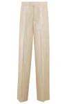 Federica Tosi Raffia Sequins Trousers In Brown