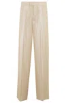 Federica Tosi Raffia Sequins Trousers In Brown