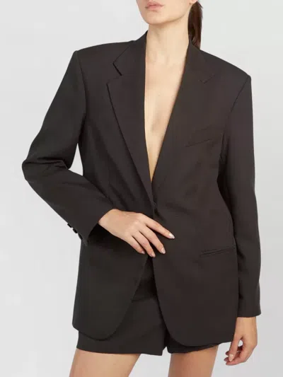 Federica Tosi Relaxed Tailored Blazer Single Breasted In Black