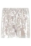 Federica Tosi Metallic Sequin Shorts With Net Design