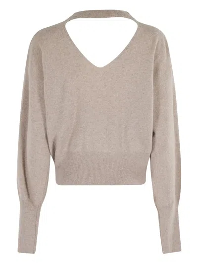 FEDERICA TOSI RIBBED BALLOON-SLEEVE SWEATER