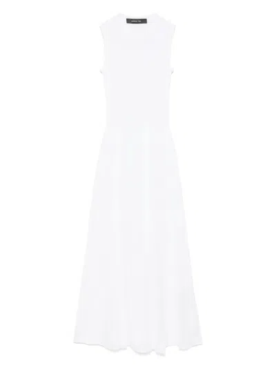 Federica Tosi Ribbed Maxi Dress In White