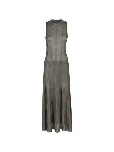 Federica Tosi Ribbed Midi Dress In Green
