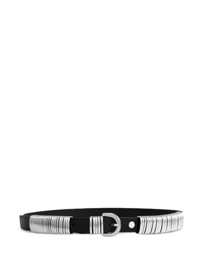 Federica Tosi Ring Buckle Leather Belt In Black