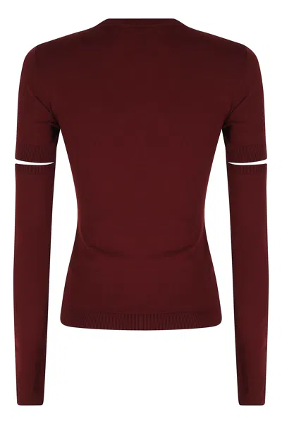 Federica Tosi Ruby Detachable Sleeves Viscose-blend Sweater In Red