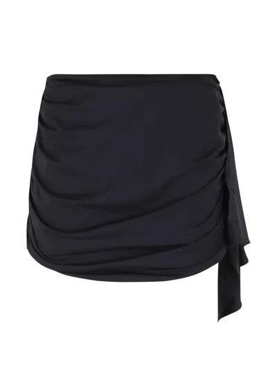 Federica Tosi Ruched-detail Skirt In Black