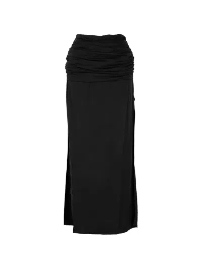 Federica Tosi Ruched-waist Skirt In Black