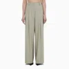 Federica Tosi Sage Green Wool-blend Wide Trousers In Green