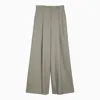 FEDERICA TOSI FEDERICA TOSI SAGE GREEN WOOL BLEND WIDE TROUSERS