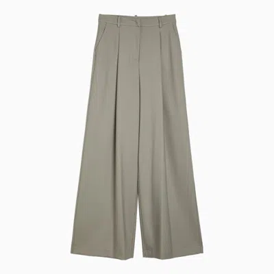 FEDERICA TOSI FEDERICA TOSI  SAGE GREEN WOOL-BLEND WIDE TROUSERS