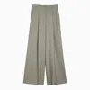Shop Federica Tosi Sage Wool-blend Wide Trousers