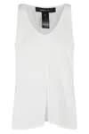 Federica Tosi White Crepe De Chine Sleeveless Top