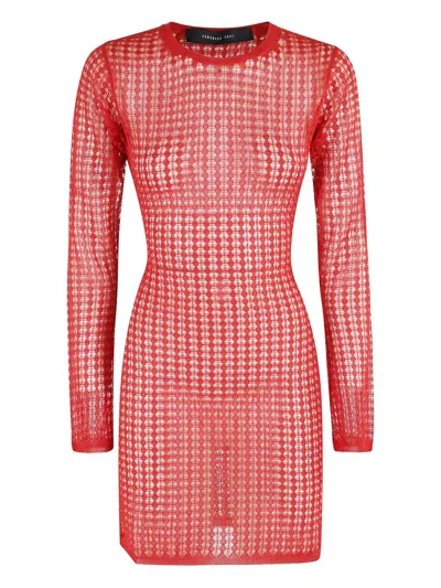 FEDERICA TOSI SEMI-SHEER OPEN-KNIT MINIDRESS
