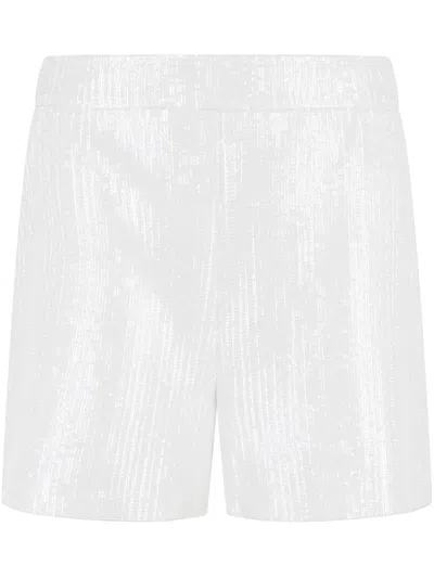 Federica Tosi Sequin-embellished Shorts In White