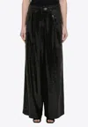 FEDERICA TOSI SEQUIN EMBELLISHED WIDE-LEG PANTS