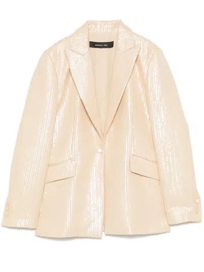 Federica Tosi Sequined Blazer In Neutrals