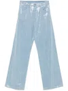 Federica Tosi Sequin Embellished Denim Jeans In Blue