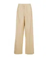 Federica Tosi Beige Pants With All-over Applied Sequins In Nude
