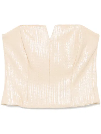 Federica Tosi Sequinned Top In 中性色