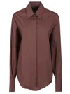 Federica Tosi Brown Cotton Canvas Oversized Shirt